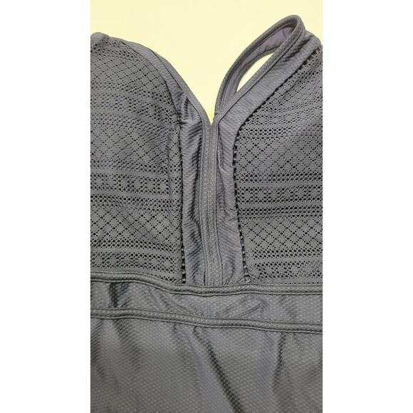 Sea Level Amazing Lace Spliced Plunge One Piece With Ladder Lace Size 12 - Picture 9 of 10